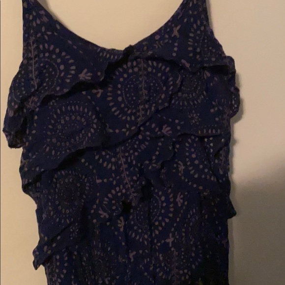 “Crinkle-look” fabric maxi dress with ruffles - Picture 3 of 3